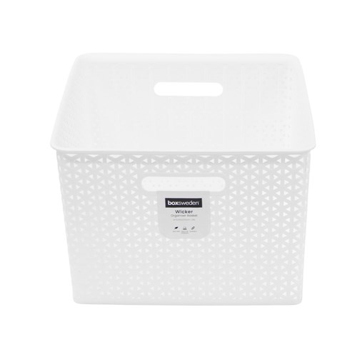 WICKER DESIGN ORGANISER BASKET