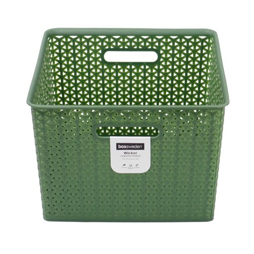 WICKER DESIGN ORGANISER BASKET