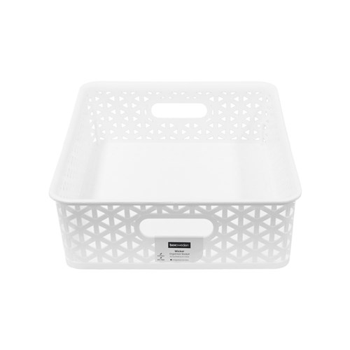 WICKER DESIGN ORGANISER BASKET