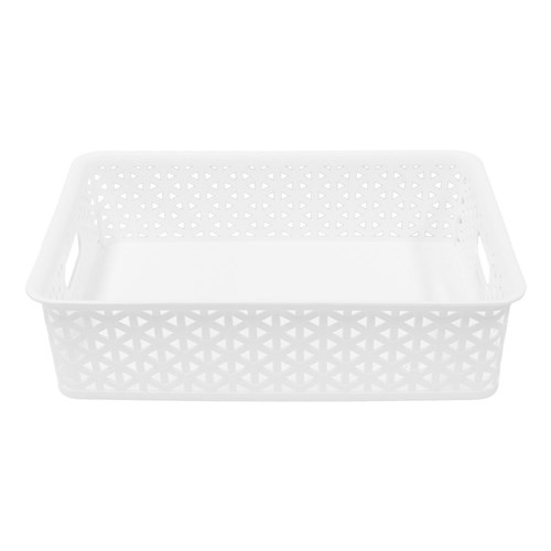 WICKER DESIGN ORGANISER BASKET