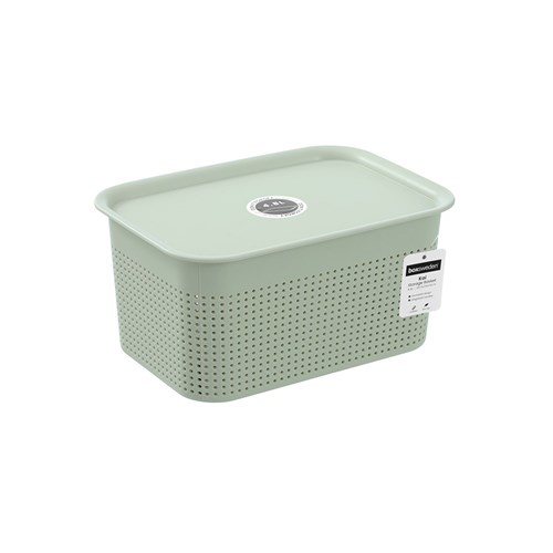 KOI LIDDED STORAGE BASKET 4.8L