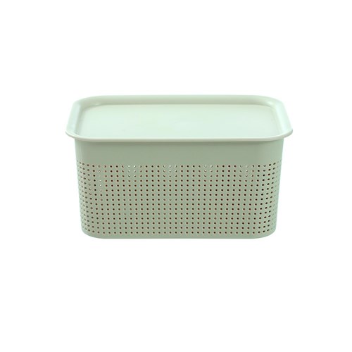 KOI LIDDED STORAGE BASKET 4.8L