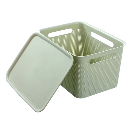 KOI LIDDED STORAGE BASKET