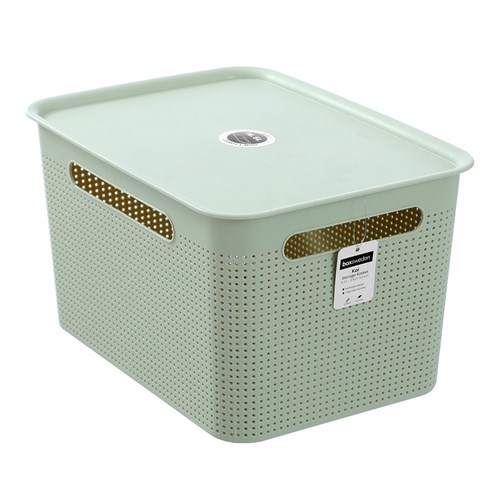 KOI LIDDED STORAGE BASKET