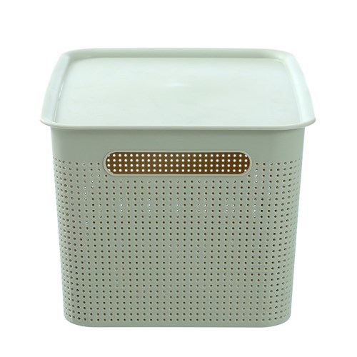 KOI LIDDED STORAGE BASKET