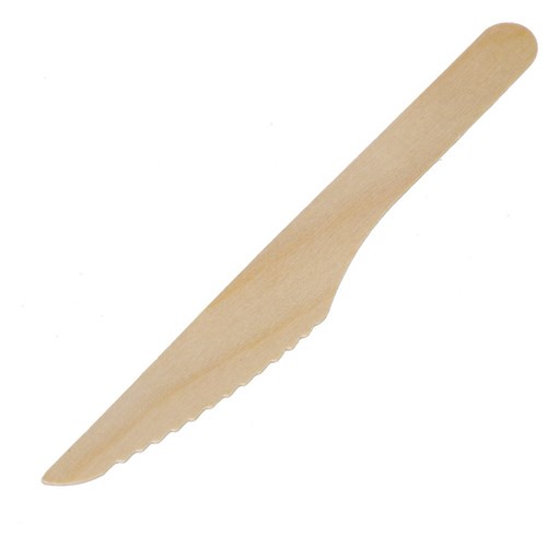 ECO WOODEN KNIVES 16.5CM 50PK