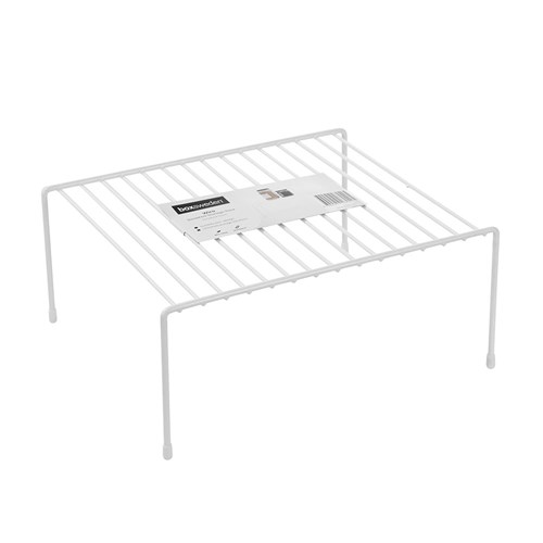Wire Elevated Storage Rack 31x26x13 5cm, Small Stacking Wire Shelves