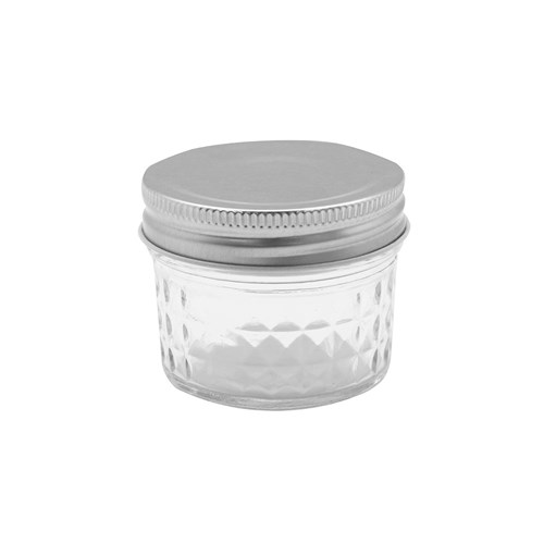 QUILTED GLASS CONSERVE JAR 4PK
