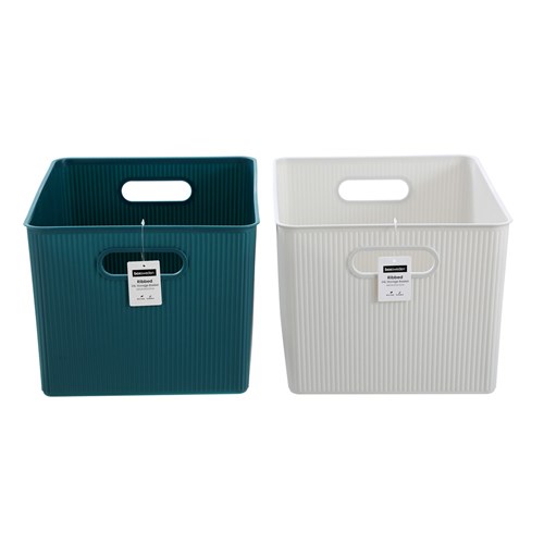 RIBBED STORAGE BASKET 24L