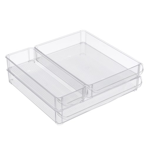 CRYSTAL STORAGE TRAY SET 3PC