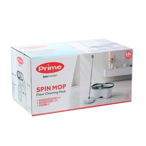 PRIME SPIN MOP BUCKET + HANDLE