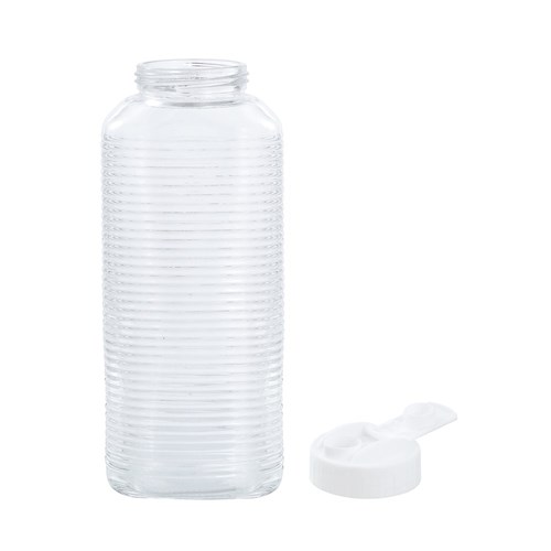 RIBBED GLASS PITCHER 1.3L