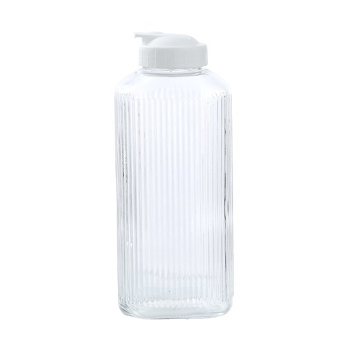 RIBBED GLASS PITCHER 1.8L