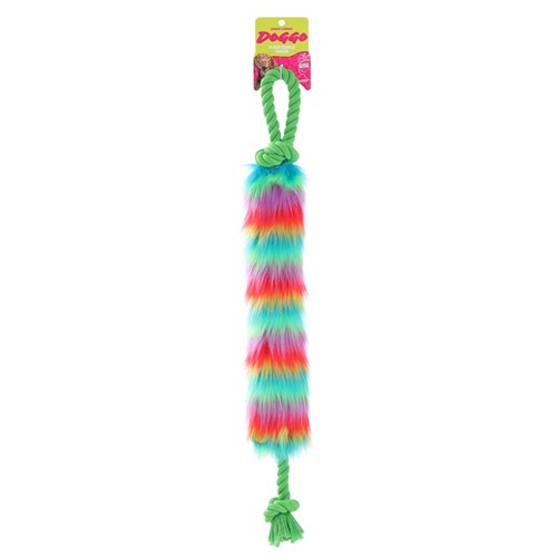 DOGGO PLUSH FUR CRINKLE TUGGER