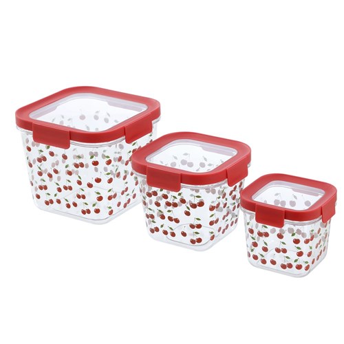 FOOD CONTAINER 3 SET PRINTED