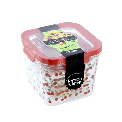 FOOD CONTAINER 3 SET PRINTED