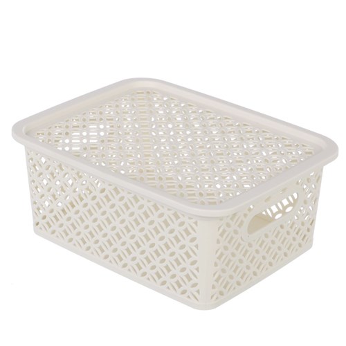 MEDALLION BASKET WITH LID