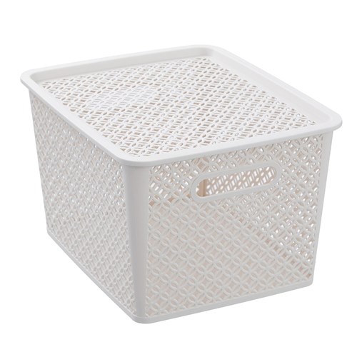 MEDALLION BASKET WITH LID