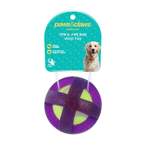 TPR & FELT BALL PET TOY