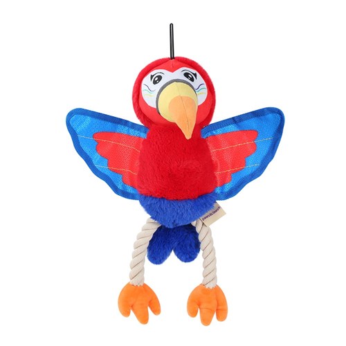 PLUSH PARROT W/ ROPE LEGS