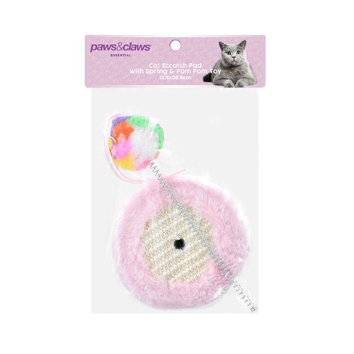 CAT SCRATCHER PAD WITH SPRING