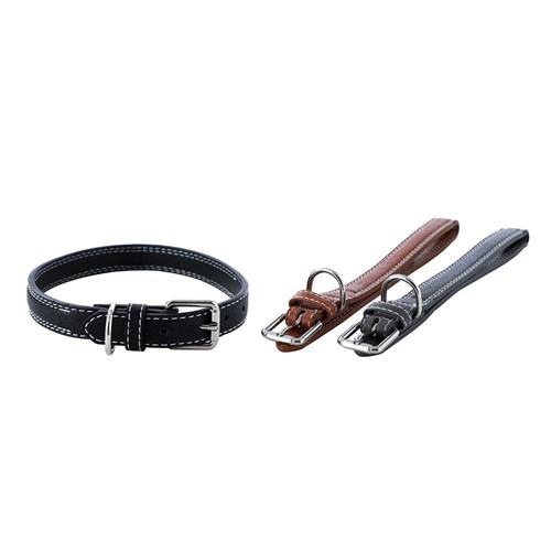 LEATHER LOOK PADDED DOG COLLAR