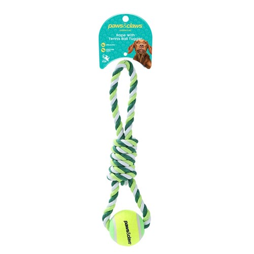 ROPE & TENNIS BALL TUGGER