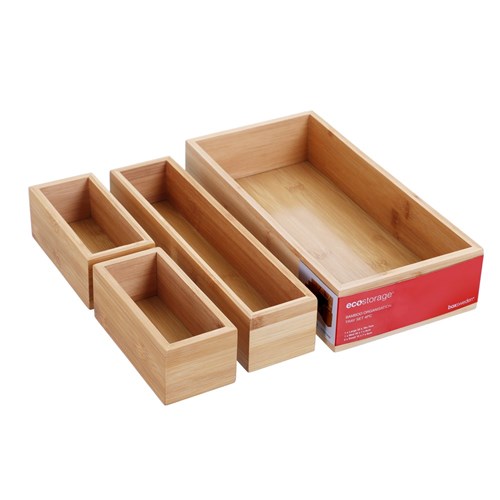 BAMBOO ORGANISATION TRAY SET