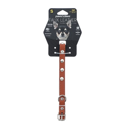 STUDDED LEATHER-LOOK PADDED