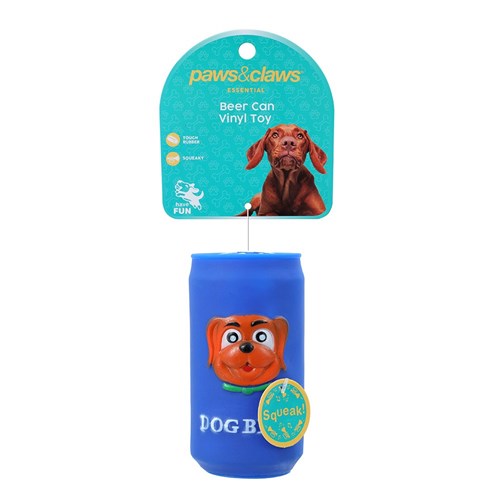 BEER CAN VINYL PET TOY