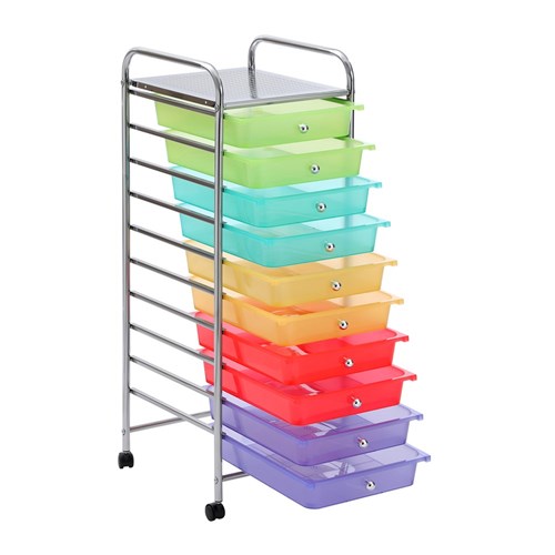 MOVE TROLLEY 10 DRAWER NEON