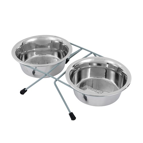 DOUBLE PET BOWL S/STEEL W/
