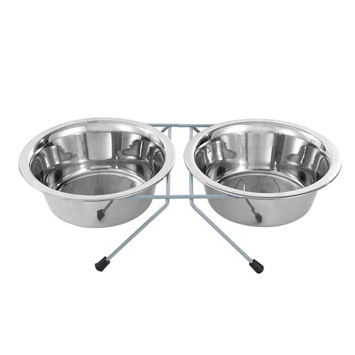 DOUBLE PET BOWL S/STEEL W/