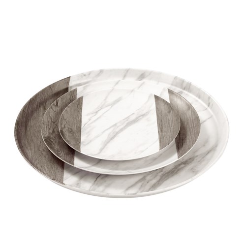 MATTE MELAMINE ROUND PLATTER