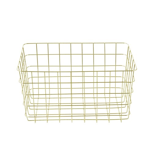 WIRE GOLD STORAGE BASKET LGE