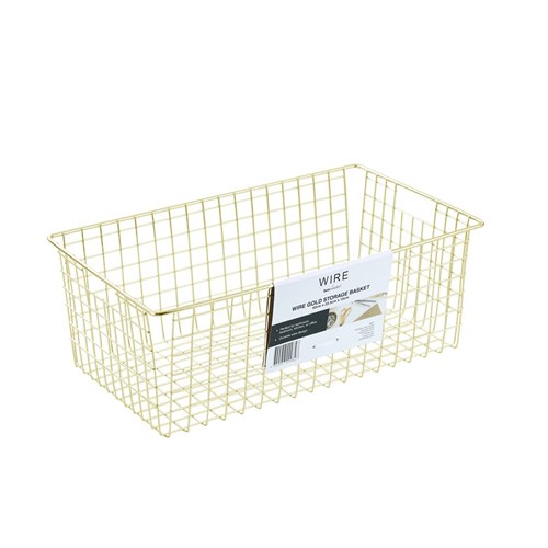 WIRE GOLD STORAGE BASKET